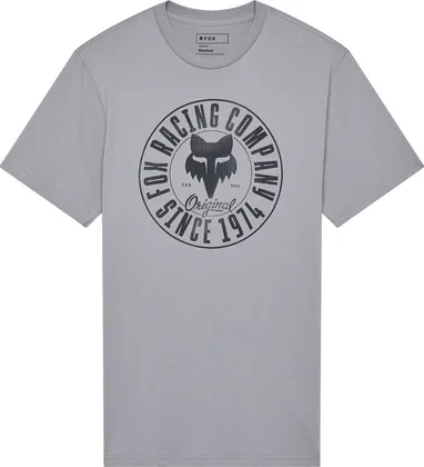 Pánske tričko Fox Emblem Premium, krátky rukáv, Steel Grey