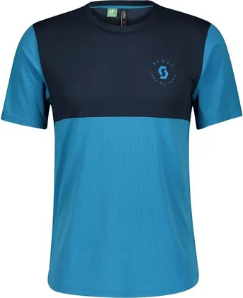 Pánsky dres Scott Trail Flow DRI, krátky rukáv, Atlantic Blue/Midnight Blue, M