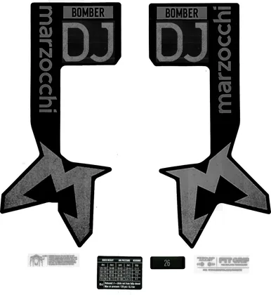 Sada nálepiek pre vidlicu Marzocchi Bomber DJ Matt Black