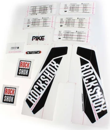 Sada nálepiek RockShox Pike 26/27.5/29 WHT/BLK