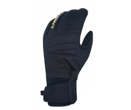 Chiba Zimné cyklistické rukavice Classic BLACK/GOLD L, Čierna