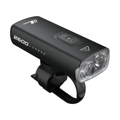 Svetlo CUBRIN 2600 predné 12f USB, čierne