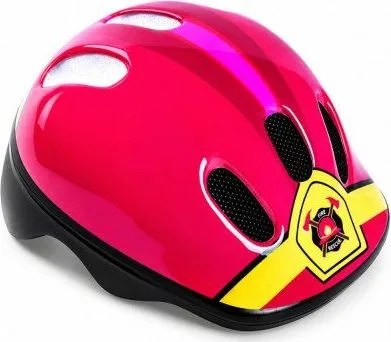 Prilba detská Fireman, s otočným.uťahov., 49-56 cm