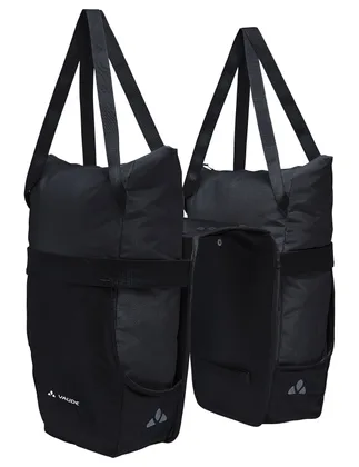 Vaude dvojitá taška na nosič TwinShopper, black