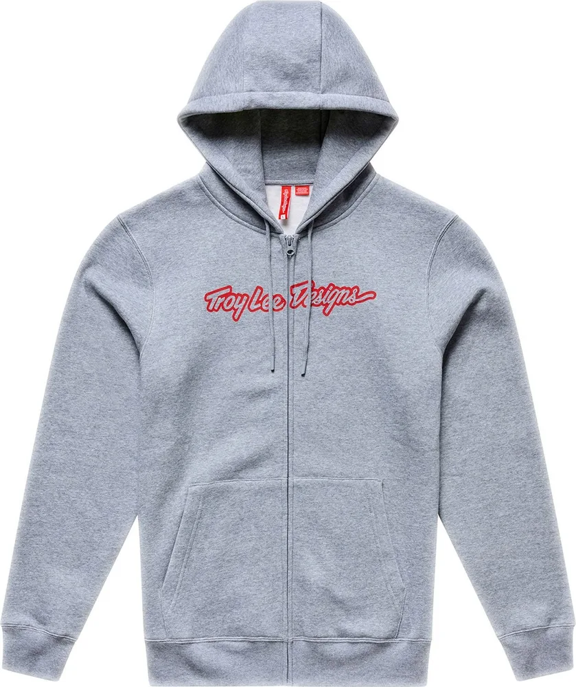 Mikina so zipsom TLD Signature Gray Heather / Red