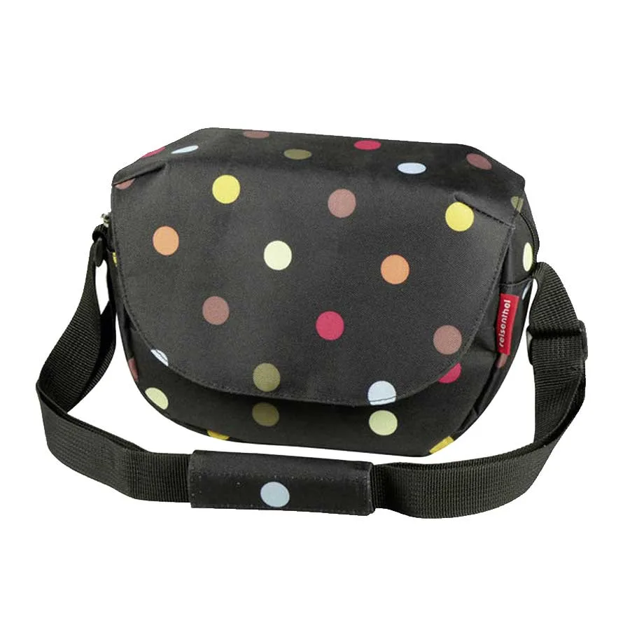KLICKfix Taška na riadidlá FUNBAG DOTS, Čierna/Sivá/Žltá/Modrá/Červená/Hnedá