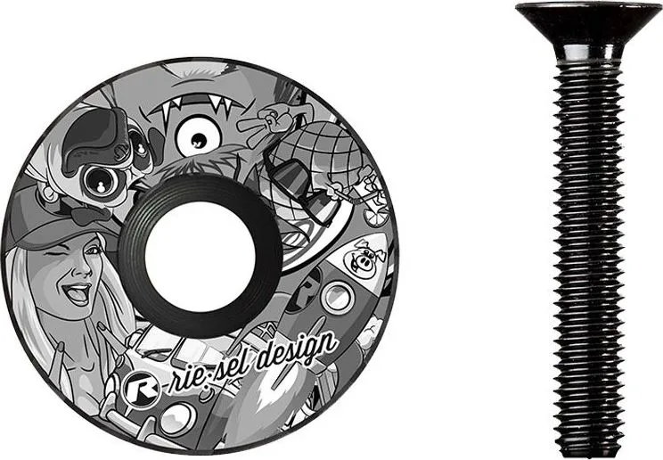 Karbónové viečko RIESEL Stickerbomb Eyecatcher UltraBlack