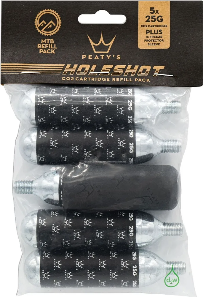 CO2 bombičky 5 ks Peaty's Holeshot - MTB (25 g)