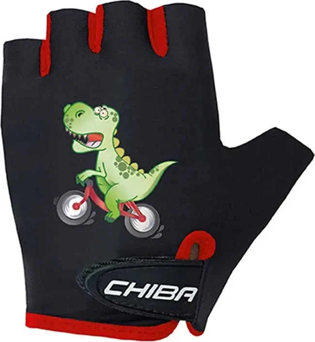Chiba Detské cyklistické rukavice COOL Kids Dinosaurie S
