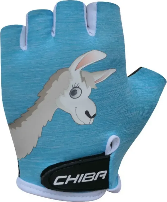 Chiba Detské cyklistické rukavice Cool Kids Lama M, Modrá