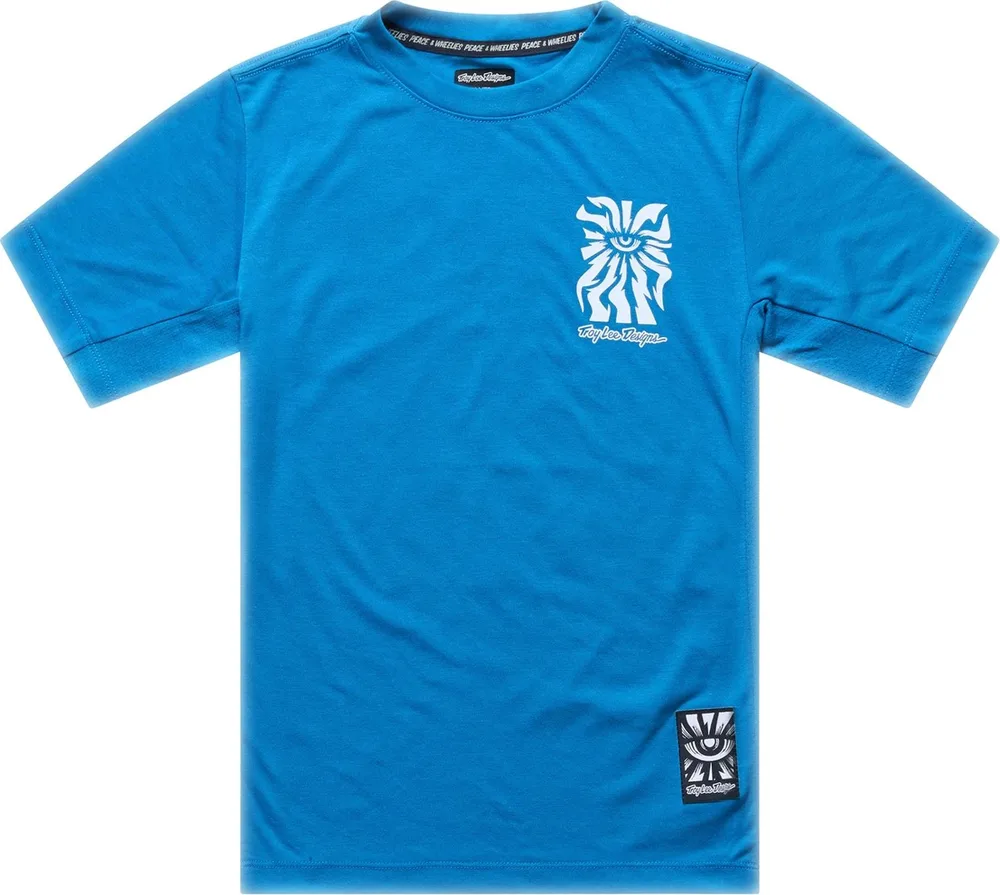 Detský dres s krátkym rukávom TLD Youth Skyline Ride Tee One Eye Aero Blue