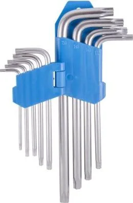 Nár. torx sada Ventura, 9 ks, strieborná