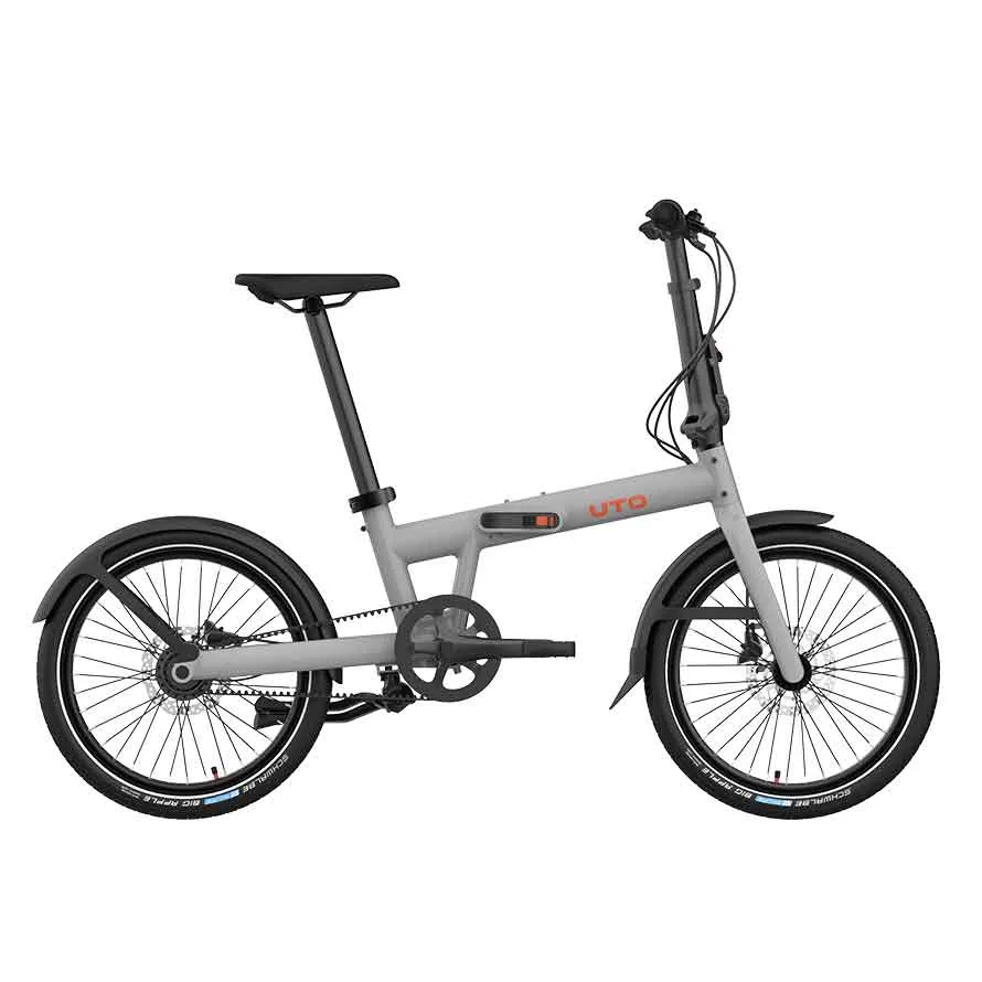 UTO Skladací bicykel PRO20 NE 2025, Čierna/Sivá