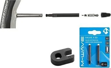 Ventilový diel - adaptér 50mm na galuskový ventil M-Wave, pár