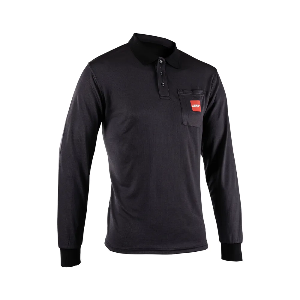 LEATT Polo tričko Team dlhý rukáv, Black