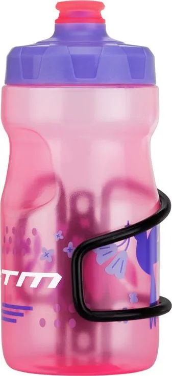 Fľaša s košíkom CTM Kaito 0,4 l - ružová