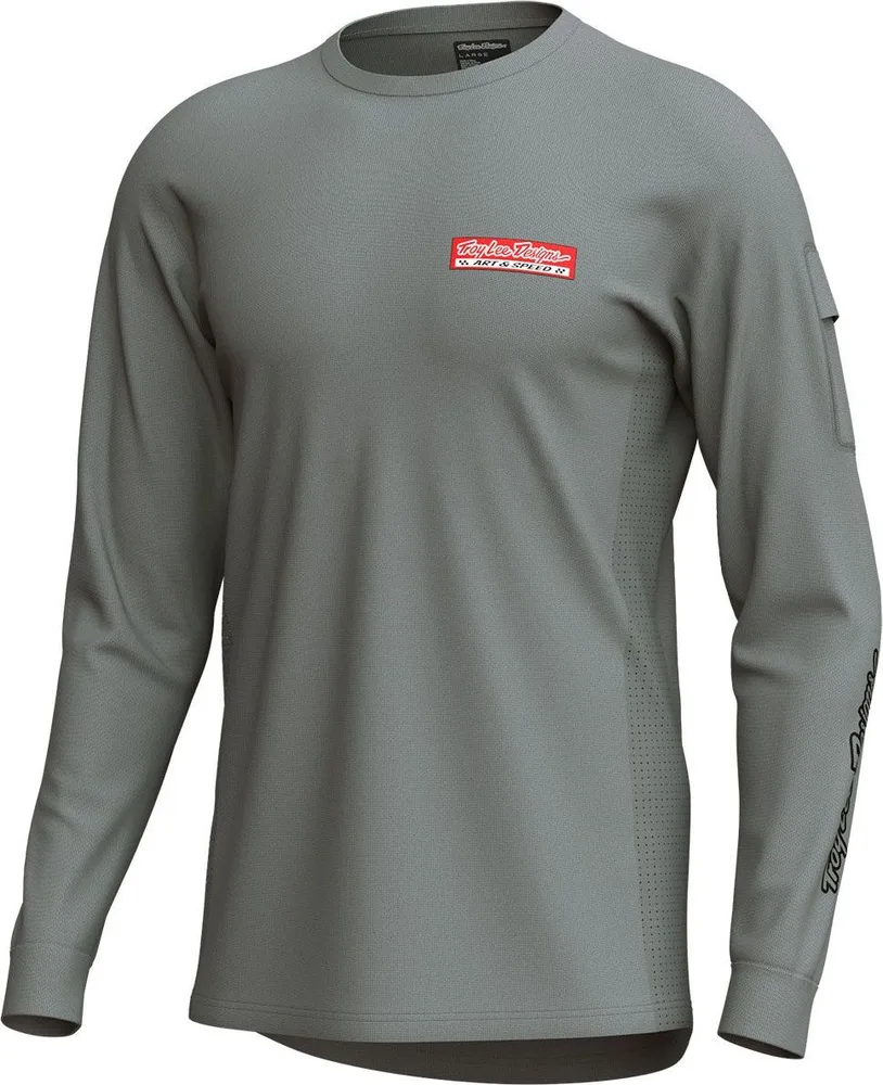 Pánsky dres s dlhým rukávom TLD Ruckus Ride Tee Custom Paint Mid Gray
