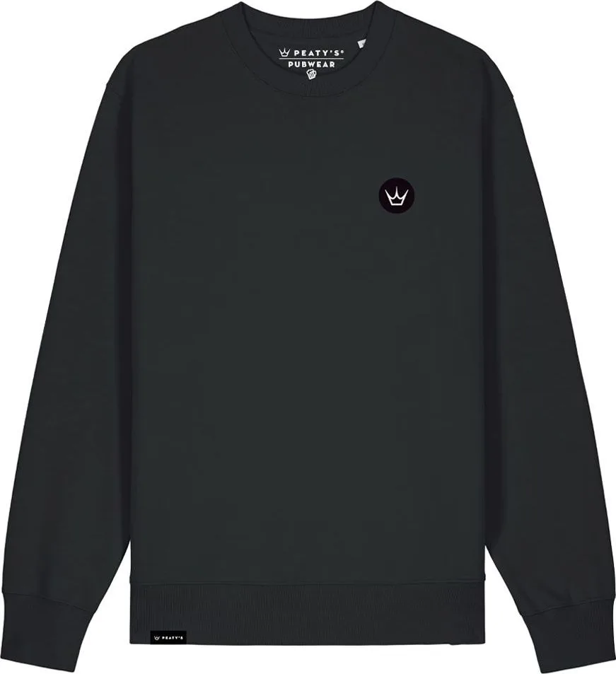 Mikina Crew Peaty's Pubwear - Crown / Black