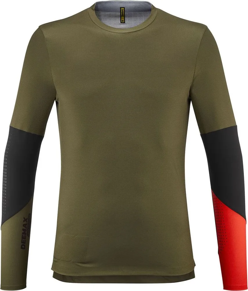 Pánsky dres s dlhým rukávom Mavic Deemax Enduro Pro Olive/Spicy Orange