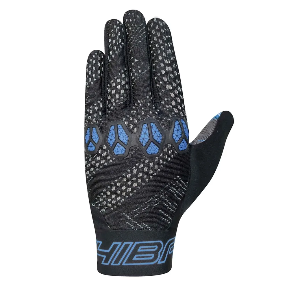 Chiba Detské cyklistické rukavice Trinity Youth BLACK-BLUE XS, Čierna/Modrá