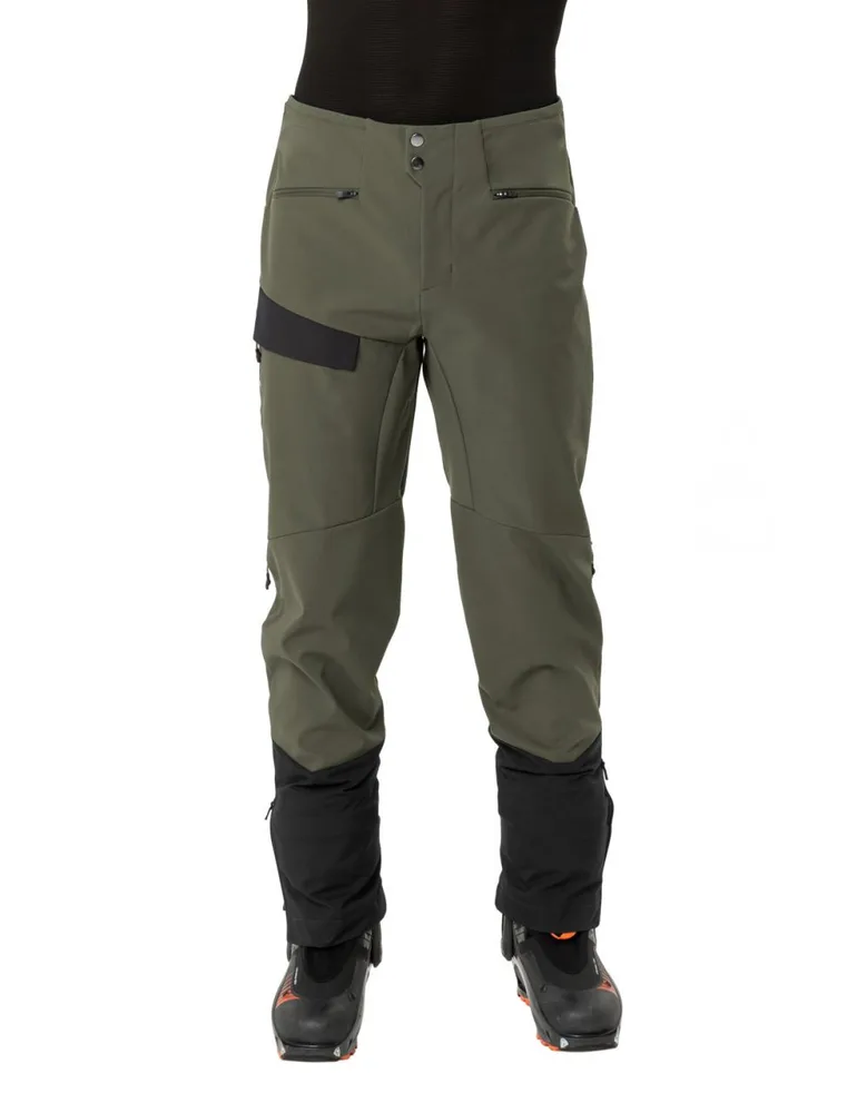 Vaude ski-turistické nohavice Monviso Alpine, pánske, zelené (khaki)
