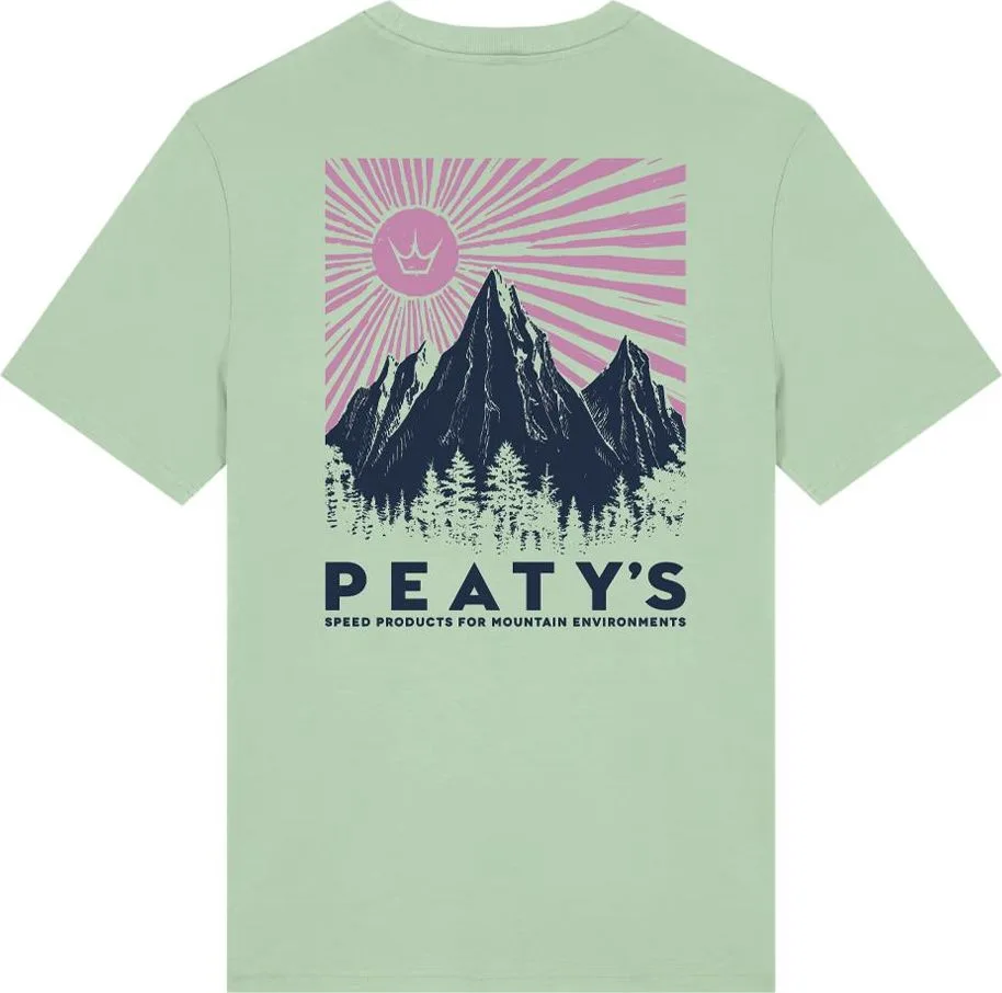 Tričko s krátkym rukávom Peaty's Pubwear - Mountain / Misty Jade