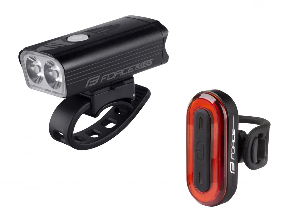 Force sada svetiel DIVER ARC USB predné+zadné
