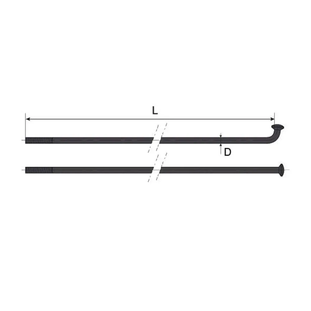 Špice Inox Plus 2/260 čierne OEM 10ks