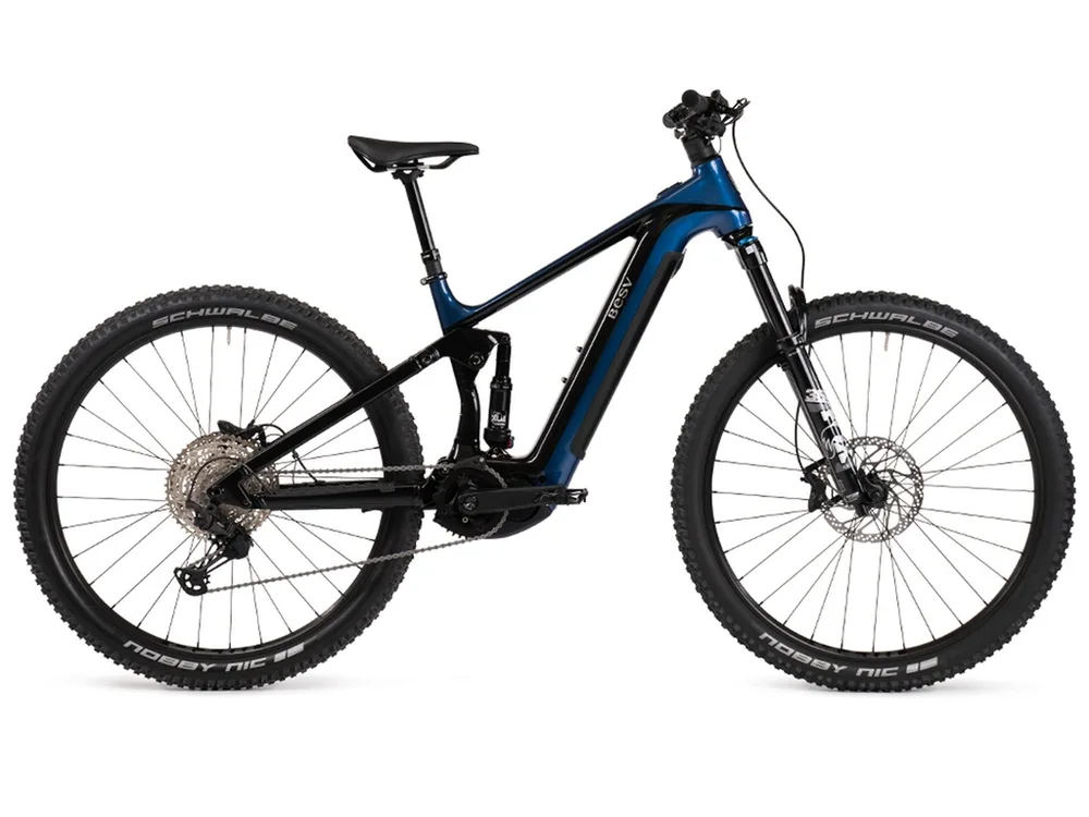 BESV Horský elektrobicykel TRS 130 1.0 2025 XL, Čierna/Modrá