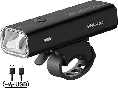 Svetlo predné RockBros, 400 Lm., USB nabíjanie. V cene výrobku je zahrnutý recykl.pop.pre SR v sume 0,1248 €/kg.