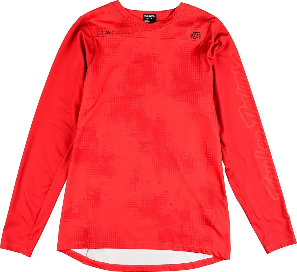 Dres s dlhým rukávom TLD Skyline Chill Scattered Fire Orange