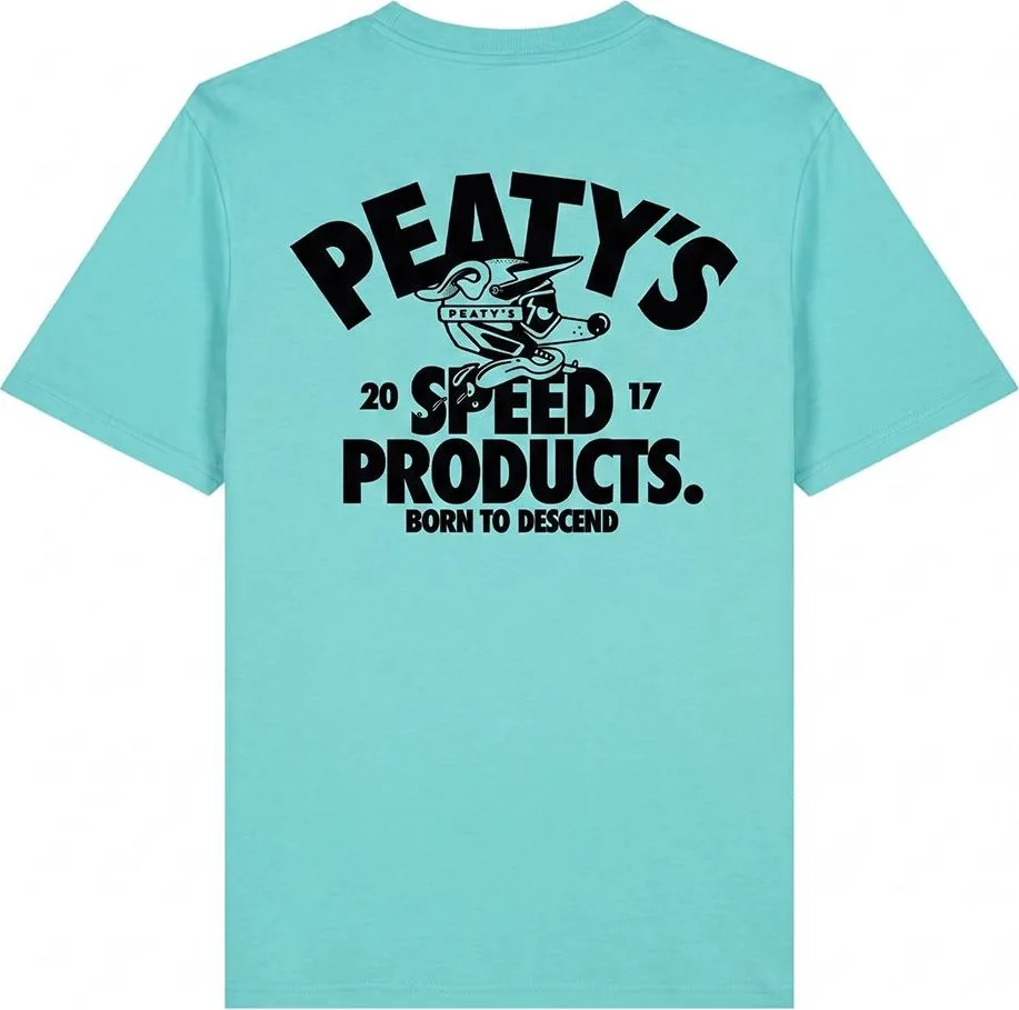 Tričko s krátkym rukávom Peaty's Pubwear - Descend / Pool Blue