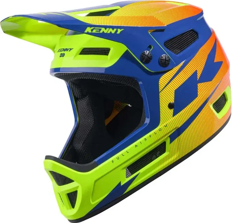 KENNY Cyklistická prilba DOWNHILL ELITE Navy Neon Yellow 2025 S, Zelená/Žltá/Oranžová