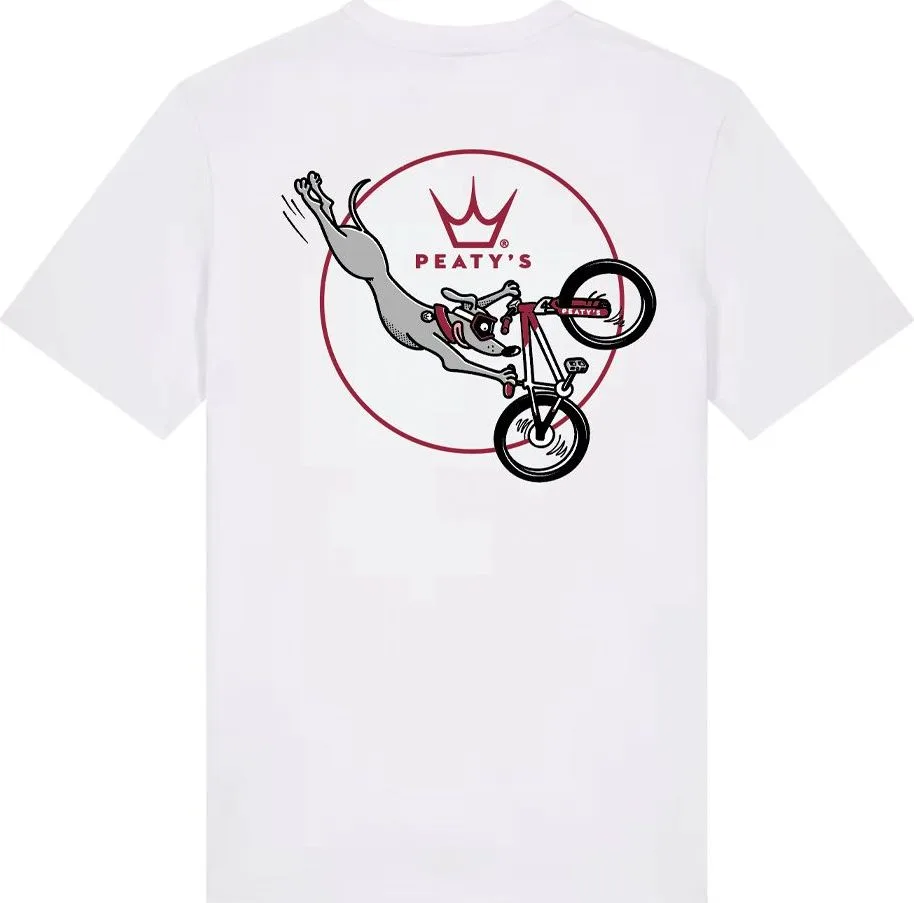 Tričko s krátkym rukávom Peaty's Pubwear - Superdog / White