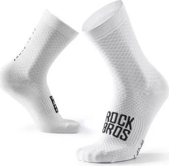 Ponožky panske RockBros cyklistické, veľ. M (39-42 cm) biele