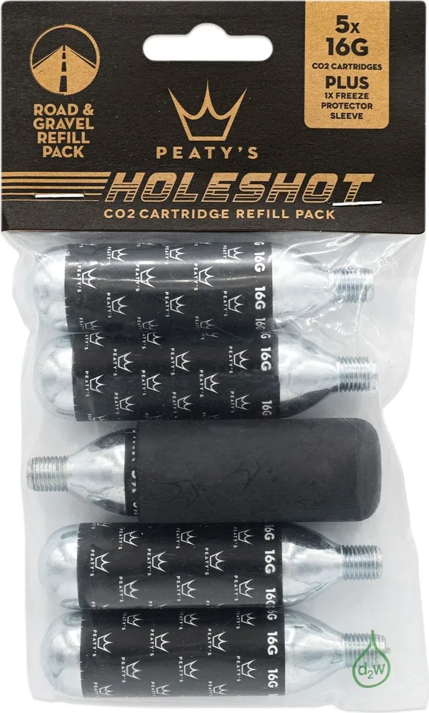 CO2 bombičky 5 ks Peaty's Holeshot - Road & Gravel (16 g)