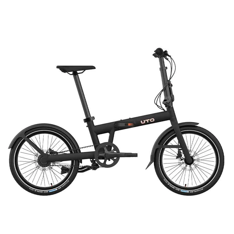 UTO Skladací bicykel PRO20 NE 2025, Čierna/Sivá