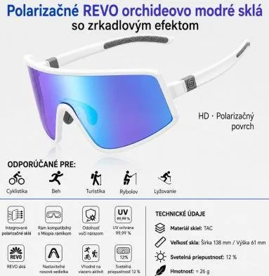 Okuliare Rockbros, svetlo biele