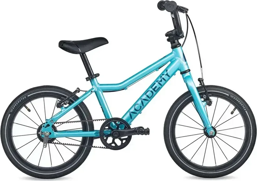ACADEMY Detský bicykel Grade 3 Belt 16" 2025 Tyrkysová, Žltá/Modrá/Fialová