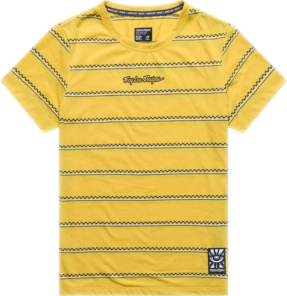 Dámsky dres s krátkym rukávom TLD Lilium Ride Tee Checked Out Butter