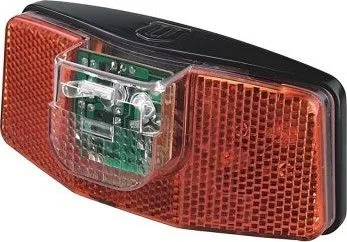 Svetlo zadné na dynamo, 3xLED s kondenzátorom, úchyt na nosič