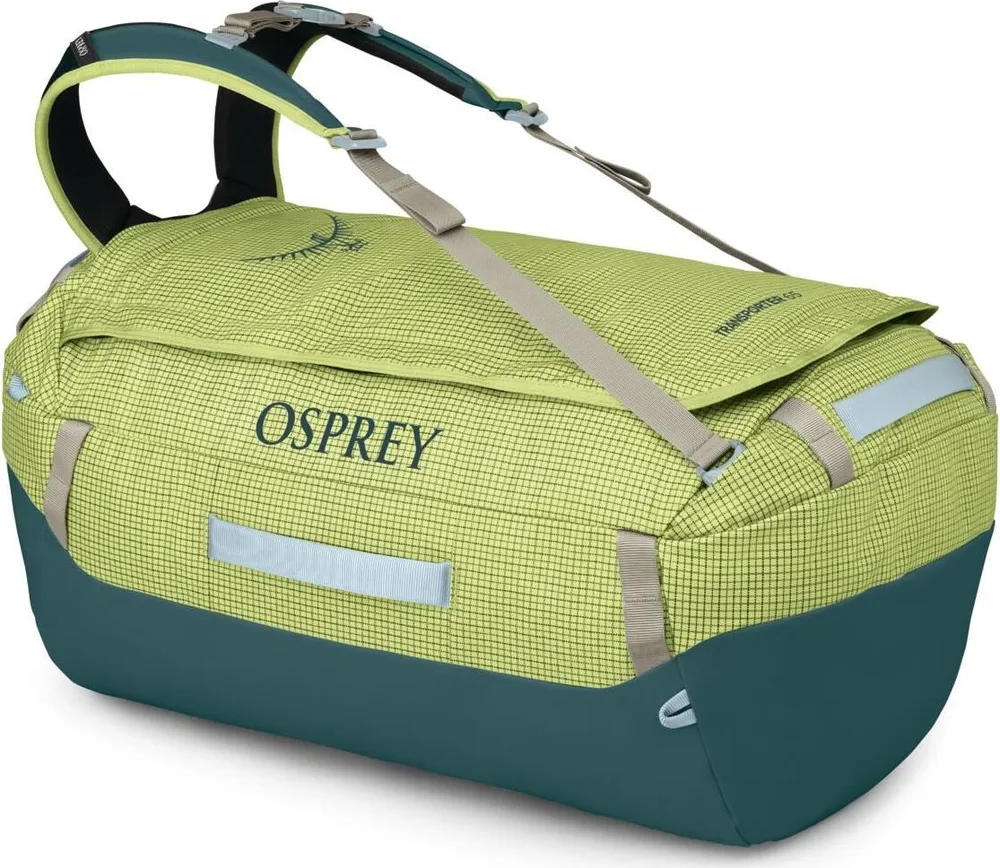 Cestovná taška Osprey Transporter Duffel 65 Glow Dew Torrent Blue