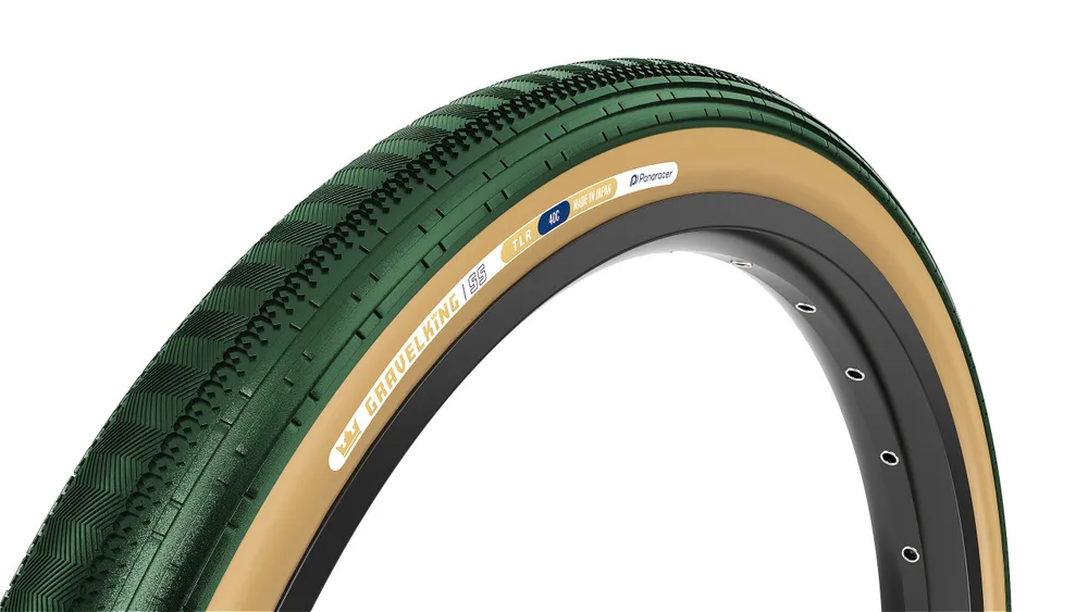 PANARACER plášť Gravelking SS - 700, kevlar, British Racing Green, Brown sidewall