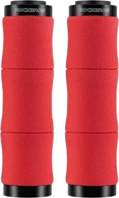 Rukoväť RockBros penová, AL.skrutkovacia, 130mm, červená