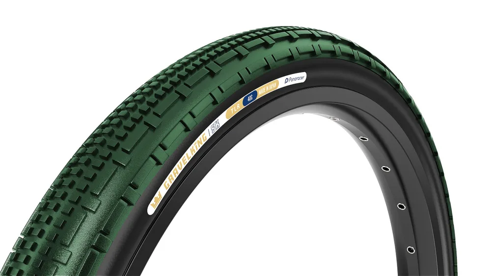 PANARACER plášť Gravelking SK - 700, kevlar, British Racing Green, Black sidewall