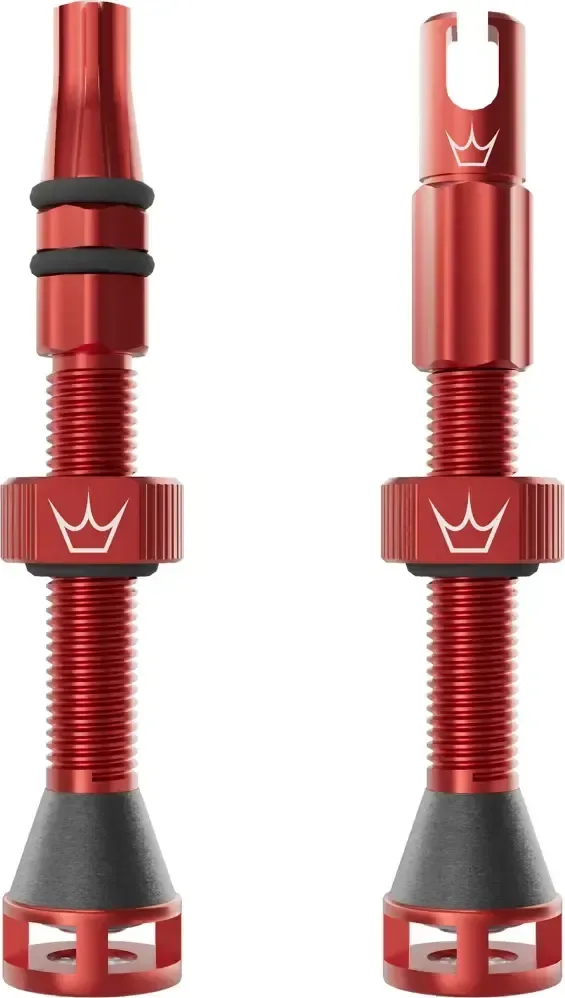 Bezdušové ventily Peaty's Holeshot Fast Flow 42 mm Red