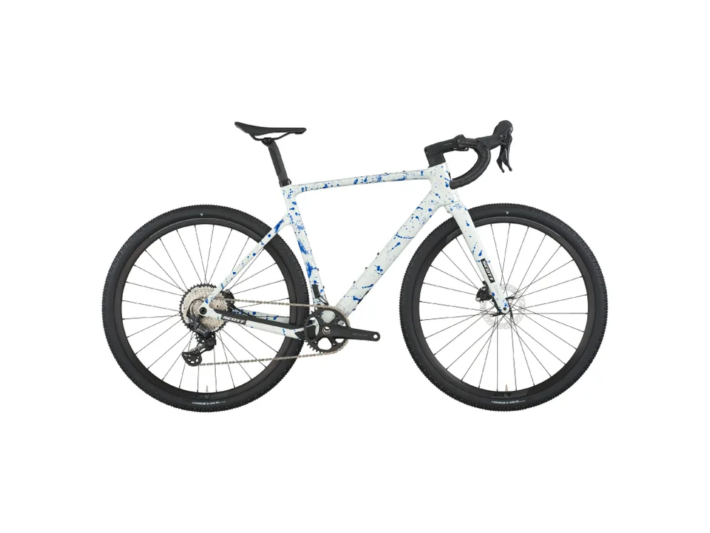 Scott Addict Gravel 30 white/splatter blue
