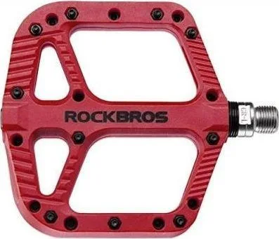 Pedál RockBros, PL,LSL Flat nylon, 9/16, červený
