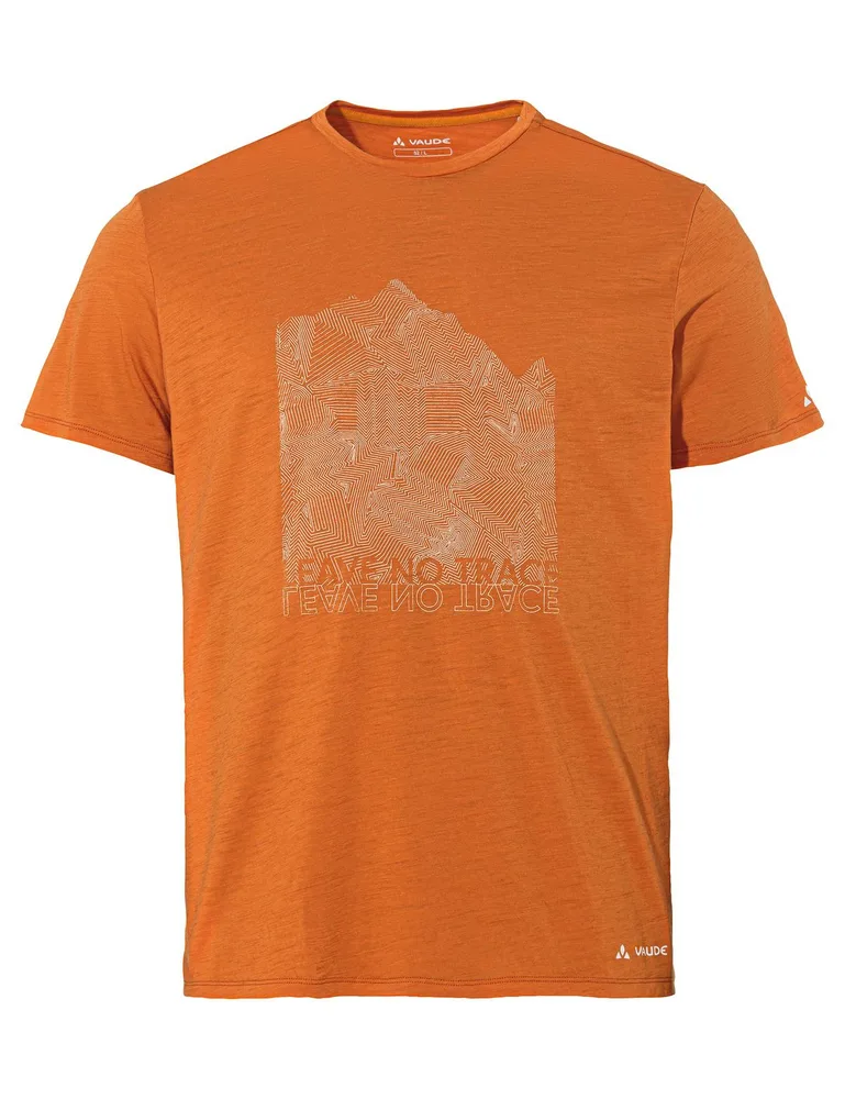 Vaude tričko Tekoa Wool, pánske, oranžové (kumquat)