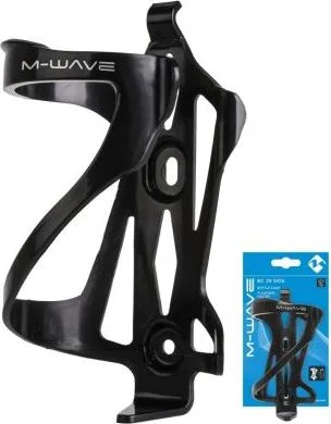 Košík na fľašu plast, M-WAVE, čierny